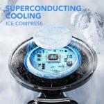 Mini rechargeable and Portable Handheld Turbo fan with LED Display, Rechargeable Battery, 100 Adjustable Speeds, Transparent Desk & Travel Fan for Office, Outdoor, Camping